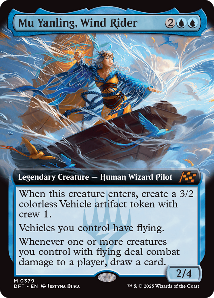 Mu Yanling, Wind Rider - Mythic Legendary Creature — Human Wizard Pilot card from Aetherdrift