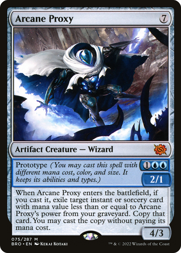 Arcane Proxy - Mythic Artifact Creature — Wizard card from The Brothers' War