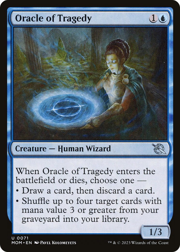 Oracle of Tragedy - Uncommon Creature — Human Wizard card from March of the Machine