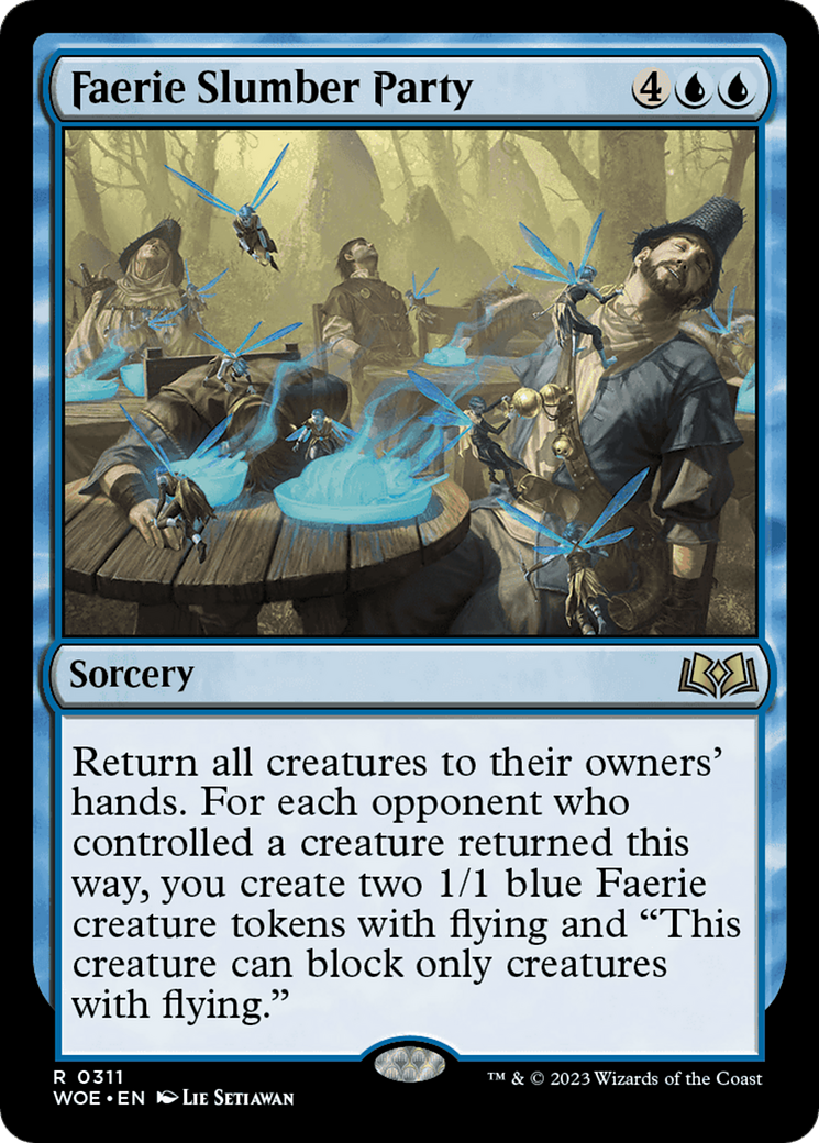 Faerie Slumber Party - Rare Sorcery card from Wilds of Eldraine