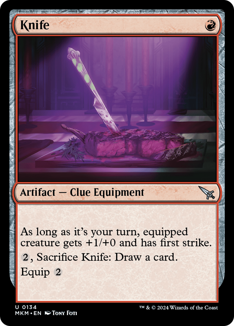 Knife - Uncommon Artifact — Clue Equipment card from Murders at Karlov Manor