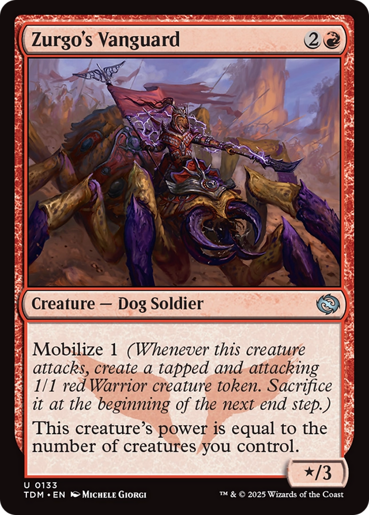 Zurgo's Vanguard - Uncommon Creature — Dog Soldier card from Tarkir: Dragonstorm