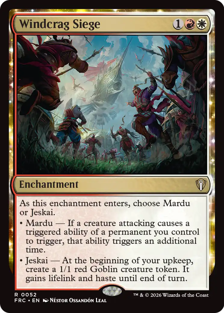 Windcrag Siege - Rare Enchantment card from Reality Fracture Commander