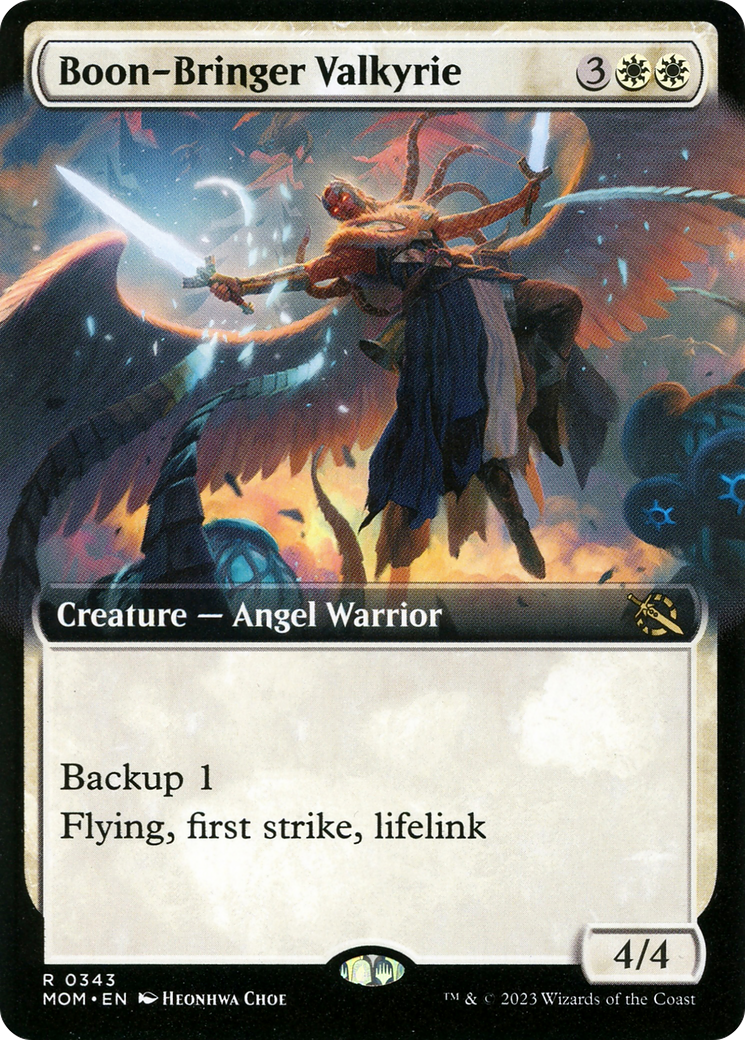 Boon-Bringer Valkyrie - Rare Creature — Angel Warrior card from March of the Machine