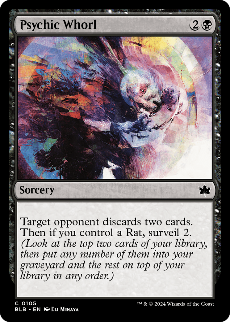Psychic Whorl - Common Sorcery card from Bloomburrow