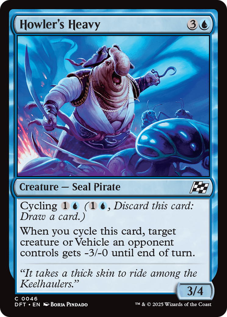 Howler's Heavy - Common Creature — Seal Pirate card from Aetherdrift