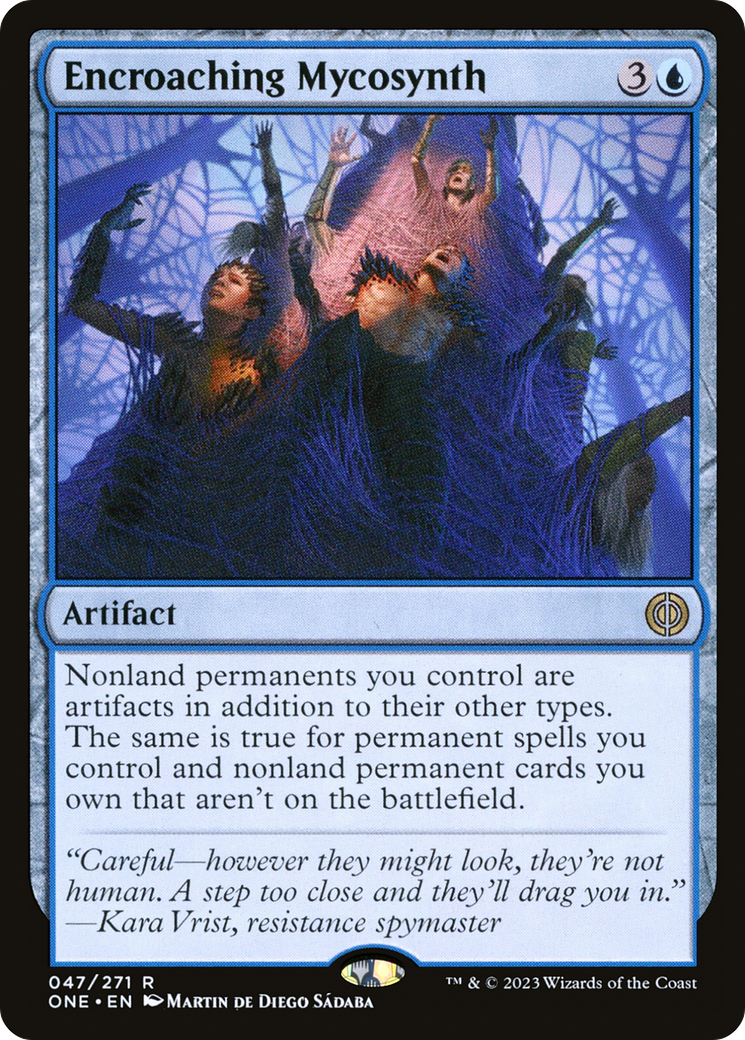 Encroaching Mycosynth - Rare Artifact card from Phyrexia: All Will Be One