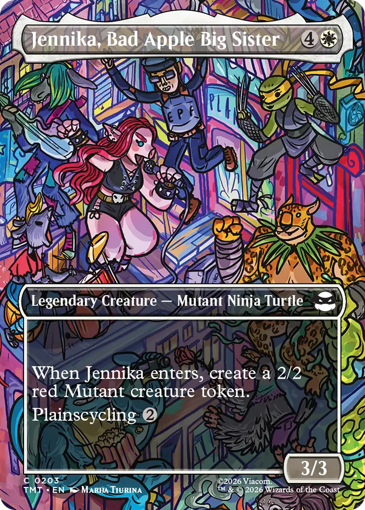 Jennika, Bad Apple Big Sister - Common Legendary Creature — Mutant Ninja Turtle card from Teenage Mutant Ninja Turtles