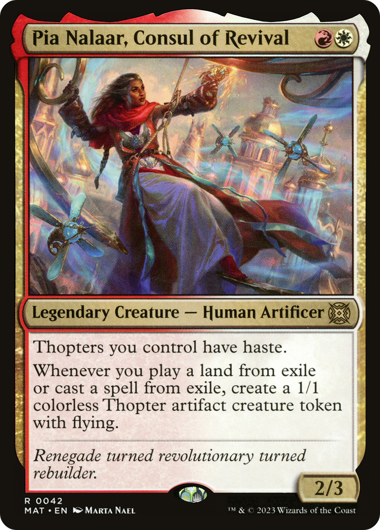 Pia Nalaar, Consul of Revival - Rare Legendary Creature — Human Artificer card from March of the Machine: The Aftermath