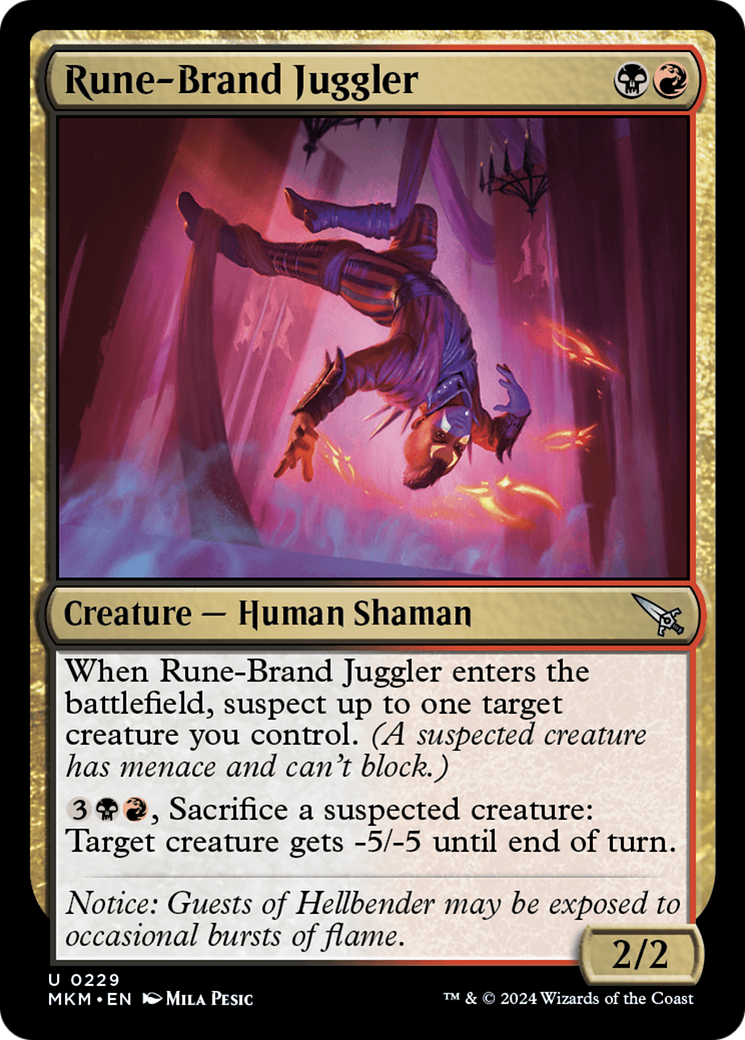 Rune-Brand Juggler - Uncommon Creature — Human Shaman card from Murders at Karlov Manor