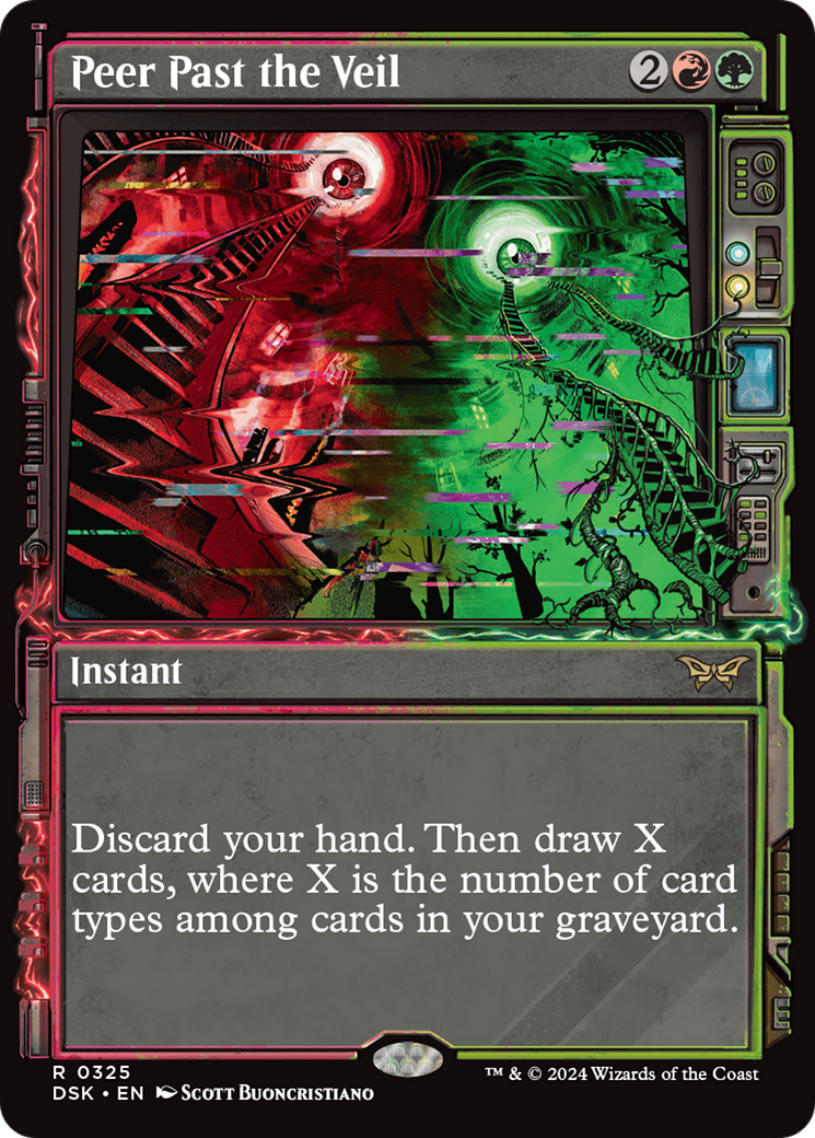 Peer Past the Veil - Rare Instant card from Duskmourn: House of Horror