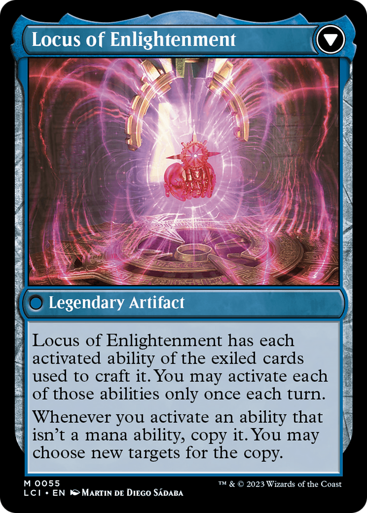 Back face of The Enigma Jewel // Locus of Enlightenment - Legendary Artifact card