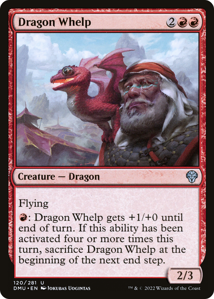 Dragon Whelp - Uncommon Creature — Dragon card from Dominaria United