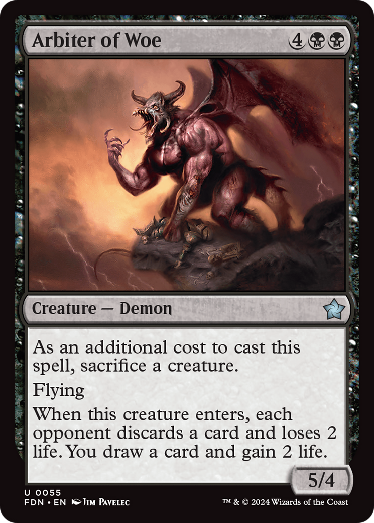 Arbiter of Woe - Uncommon Creature — Demon card from Foundations