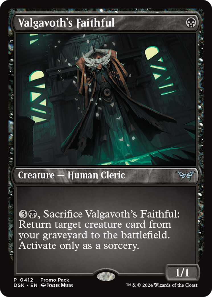Valgavoth's Faithful - Uncommon Creature — Human Cleric card from Duskmourn: House of Horror