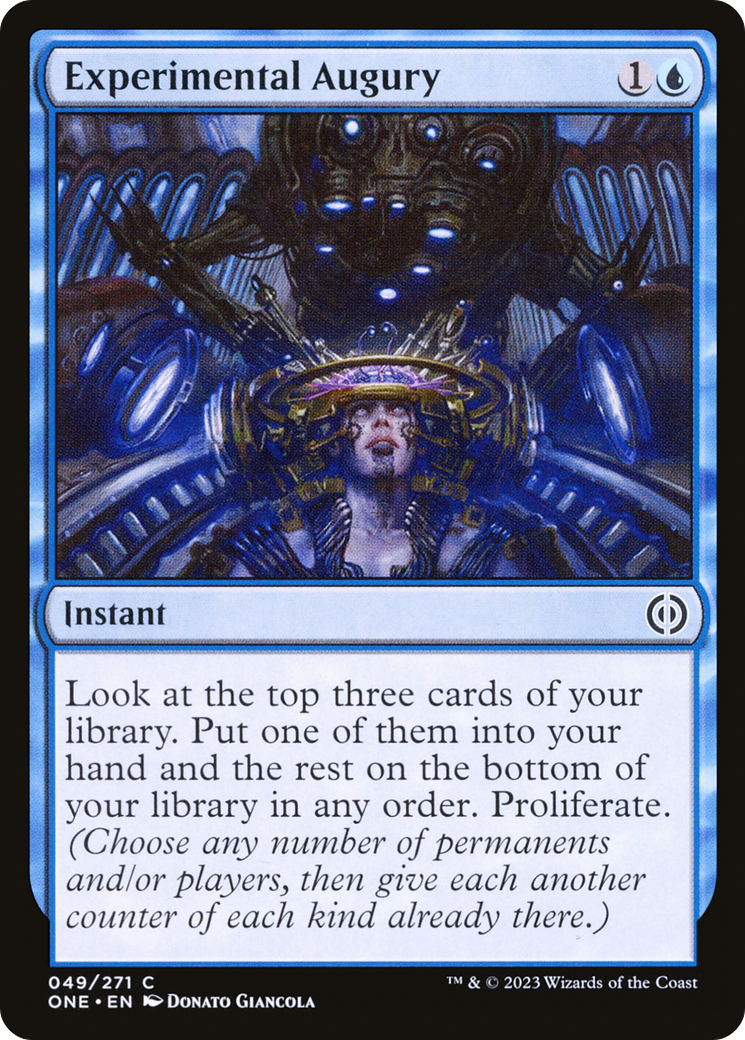 Experimental Augury - Common Instant card from Phyrexia: All Will Be One