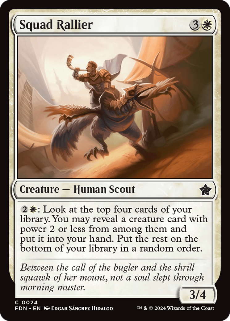 Squad Rallier - Common Creature — Human Scout card from Foundations