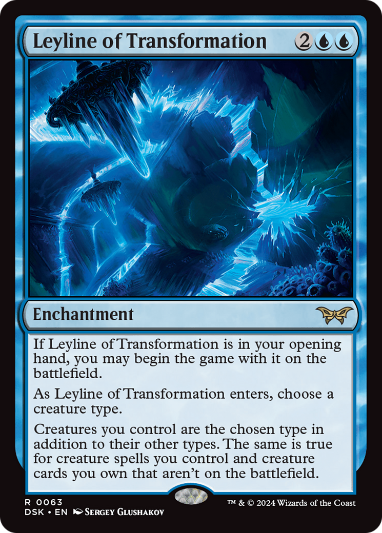 Leyline of Transformation - Rare Enchantment card from Duskmourn: House of Horror