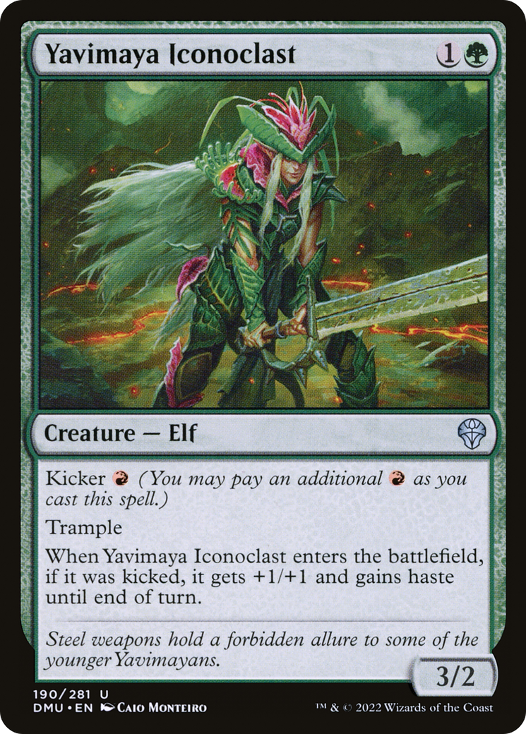 Yavimaya Iconoclast - Uncommon Creature — Elf card from Dominaria United