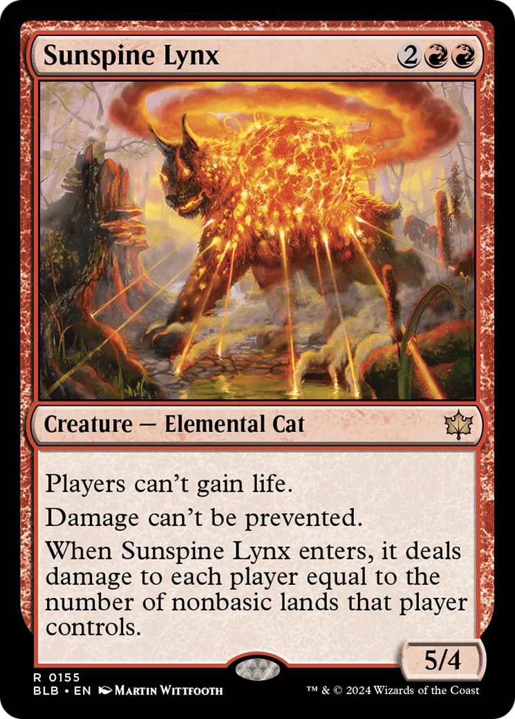 Sunspine Lynx - Creature — Elemental Cat used in 94.4% of Mono-Red sideboards