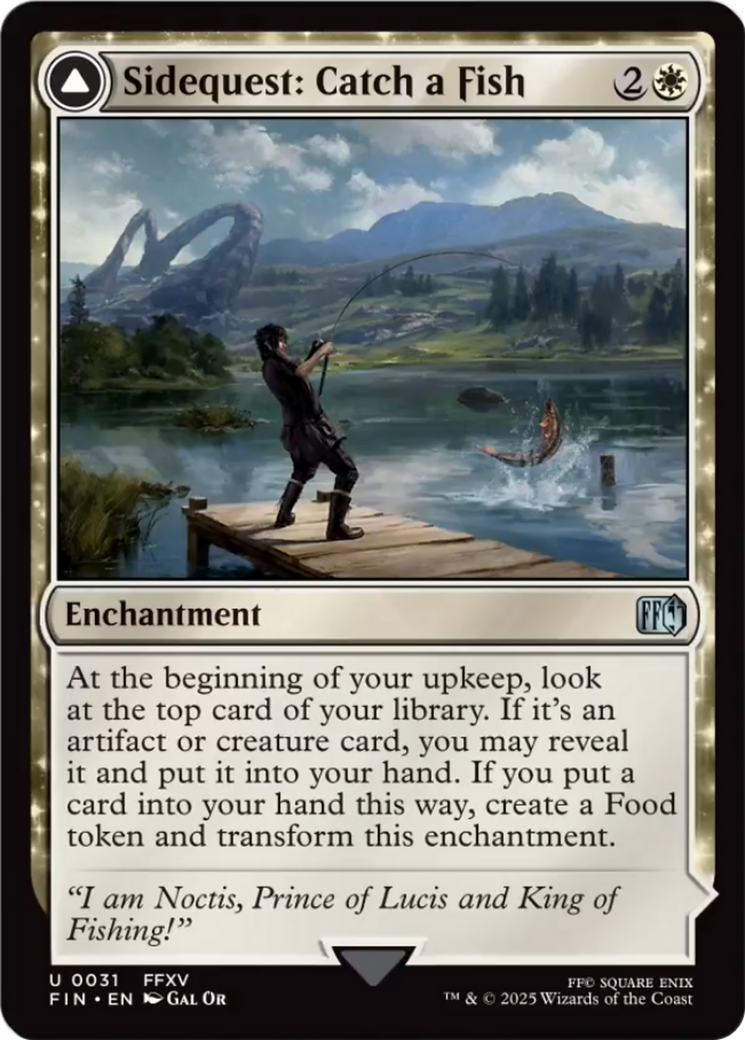 Sidequest: Catch a Fish // Cooking Campsite - Uncommon Enchantment card from Final Fantasy