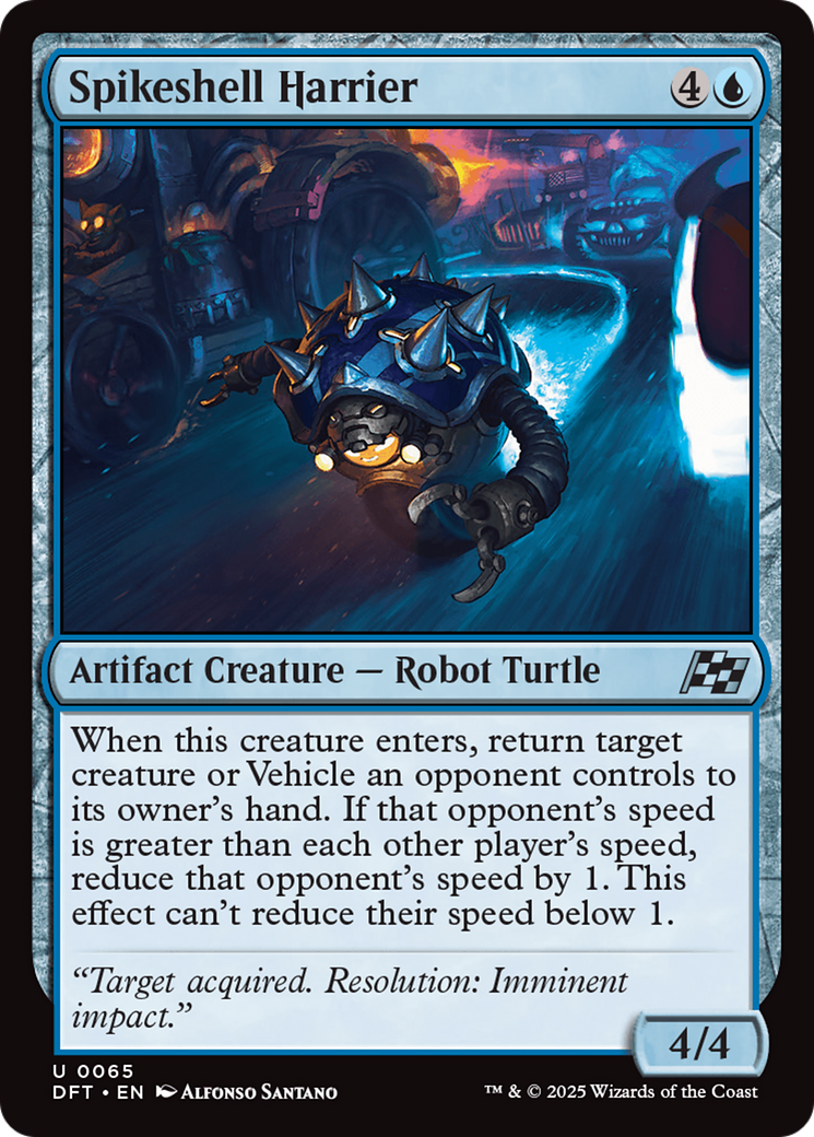 Spikeshell Harrier - Uncommon Artifact Creature — Robot Turtle card from Aetherdrift