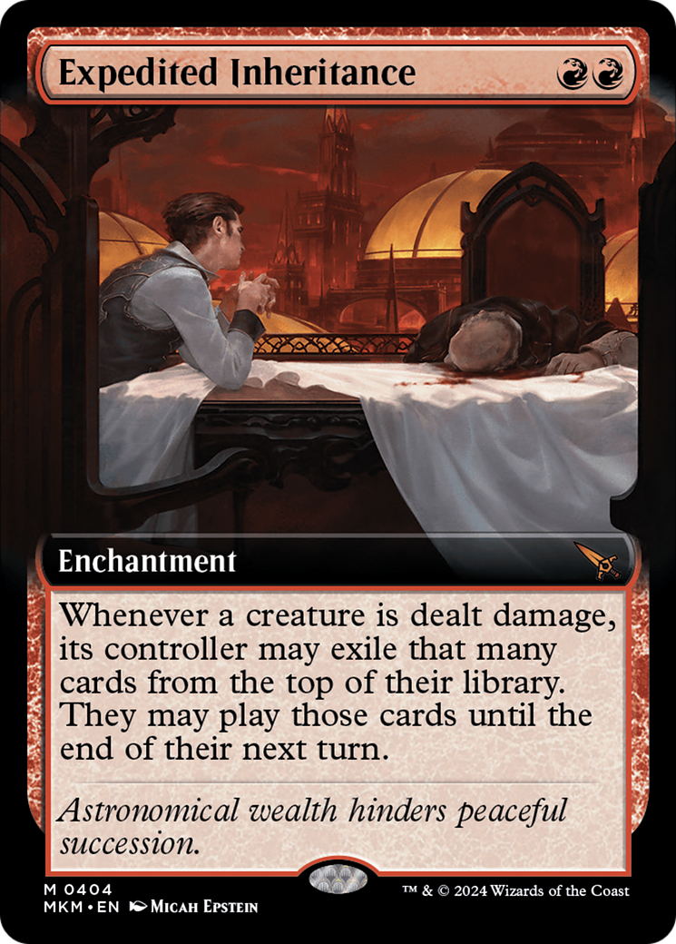 Expedited Inheritance - Mythic Enchantment card from Murders at Karlov Manor