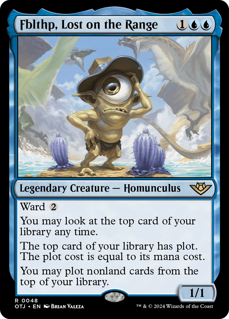 Fblthp, Lost on the Range - Rare Legendary Creature — Homunculus card from Outlaws of Thunder Junction