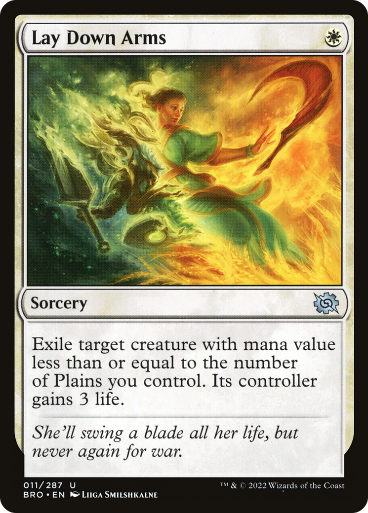 Lay Down Arms - Uncommon Sorcery card from The Brothers' War