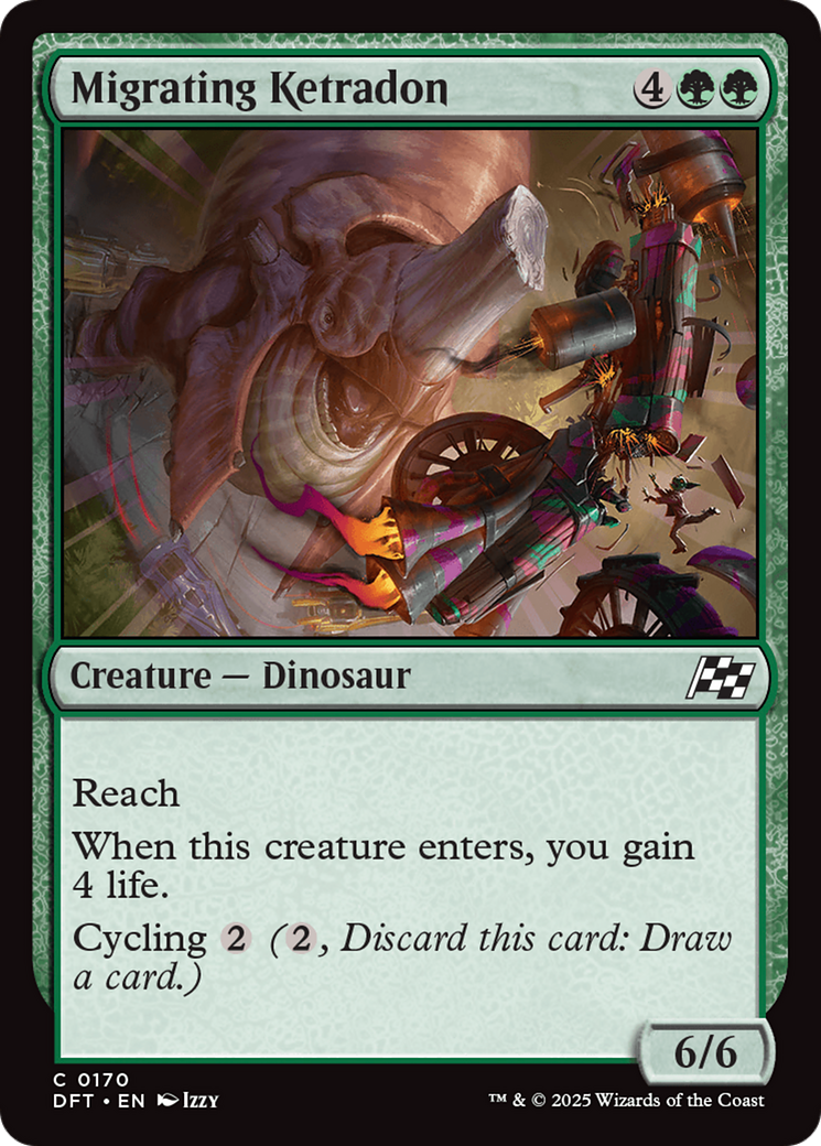 Migrating Ketradon - Common Creature — Dinosaur card from Aetherdrift