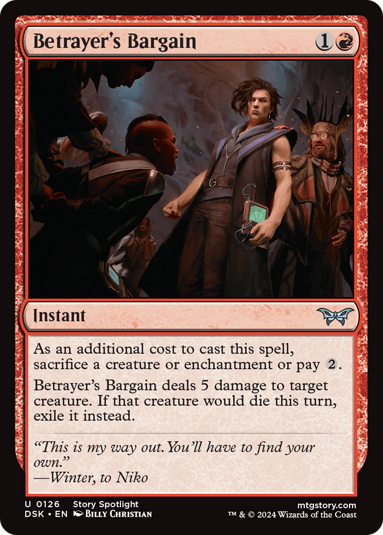Betrayer's Bargain - Uncommon Instant card from Duskmourn: House of Horror