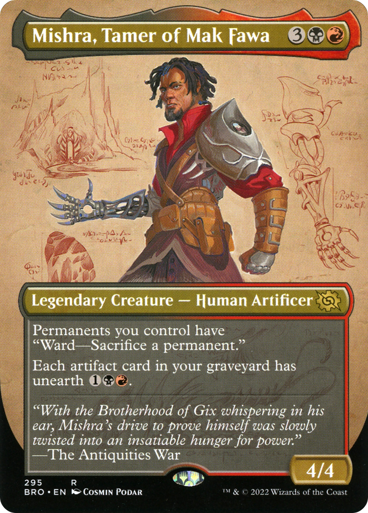 Mishra, Tamer of Mak Fawa - Rare Legendary Creature — Human Artificer card from The Brothers' War
