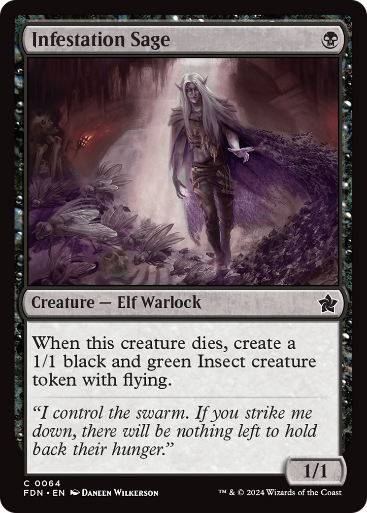Infestation Sage - Common Creature — Elf Warlock card from Foundations