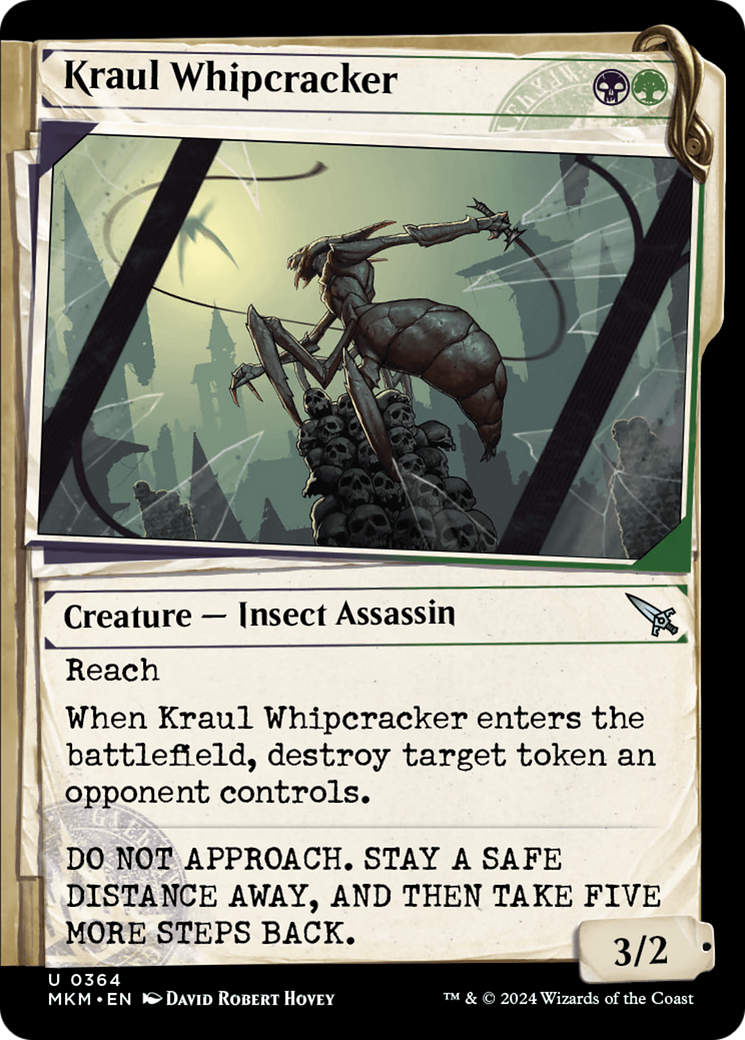 Kraul Whipcracker - Uncommon Creature — Insect Assassin card from Murders at Karlov Manor