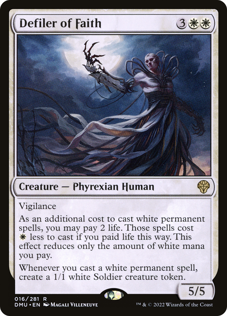 Defiler of Faith - Rare Creature — Phyrexian Human card from Dominaria United