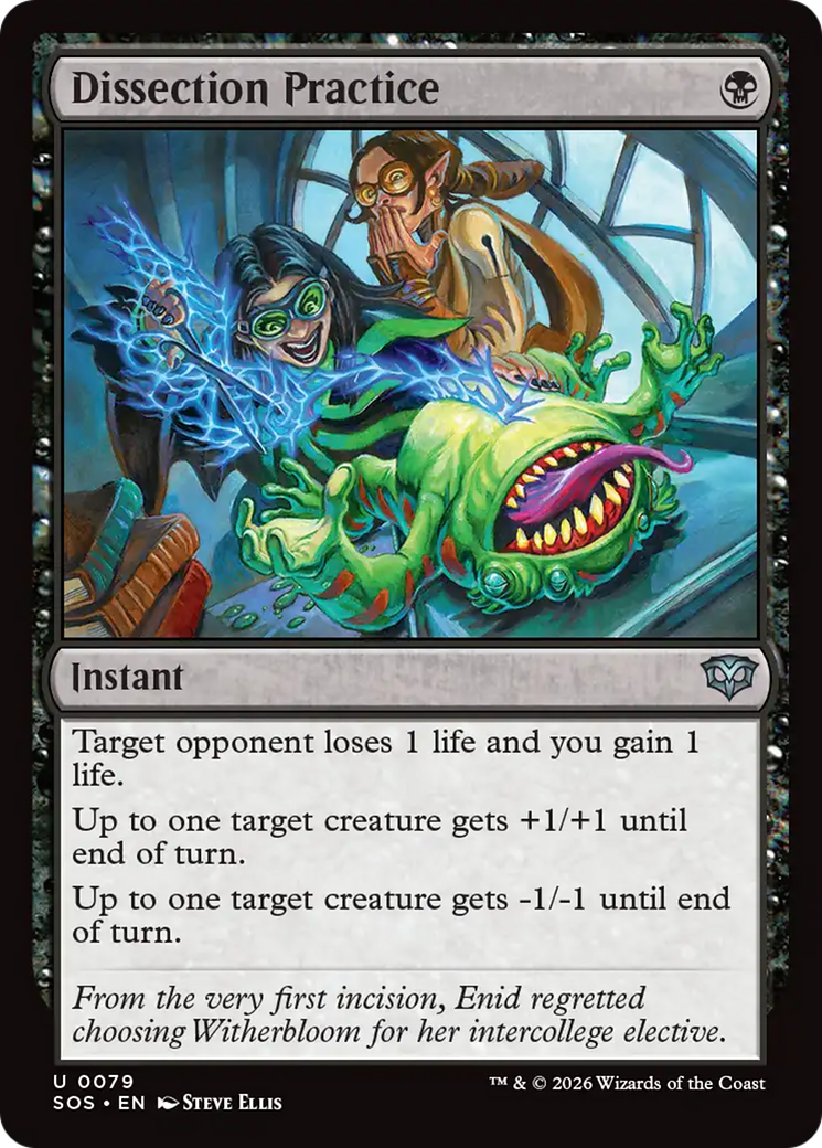 Dissection Practice - Uncommon Instant card from Secrets of Strixhaven