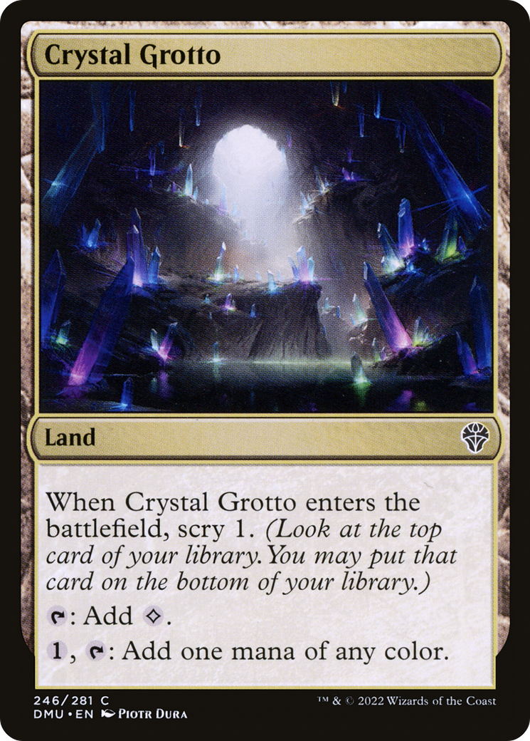 Crystal Grotto - Common Land card from Dominaria United