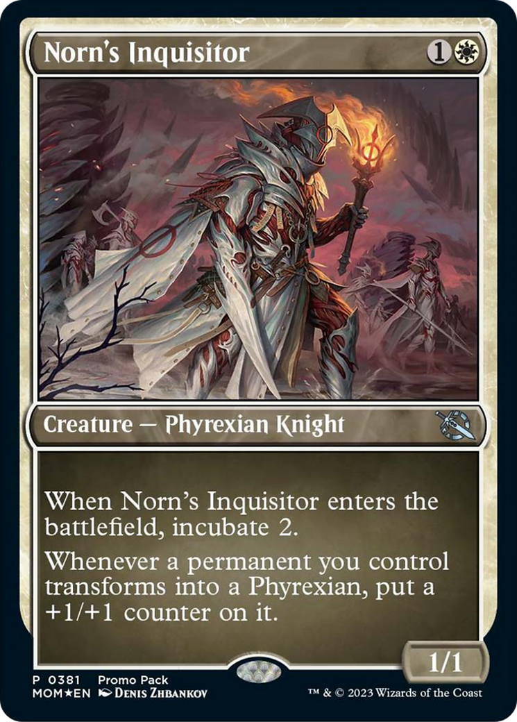 Norn's Inquisitor - Uncommon Creature — Phyrexian Knight card from March of the Machine