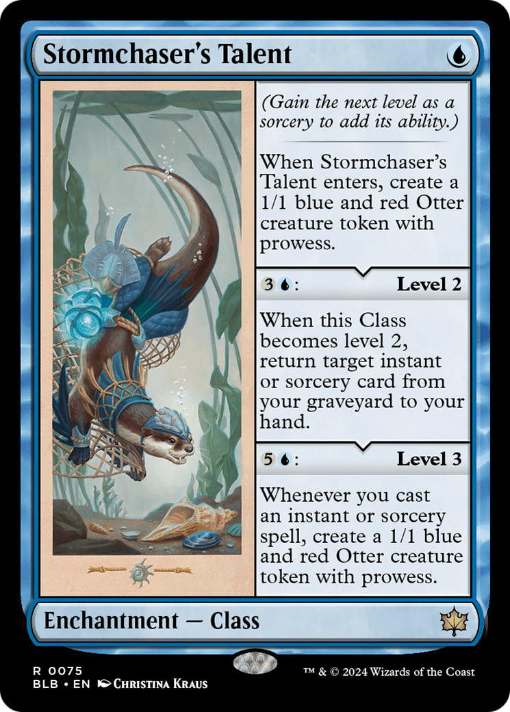 Stormchaser's Talent - Rare Enchantment — Class card from Bloomburrow