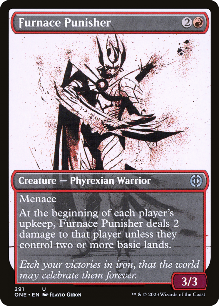 Furnace Punisher - Uncommon Creature — Phyrexian Warrior card from Phyrexia: All Will Be One