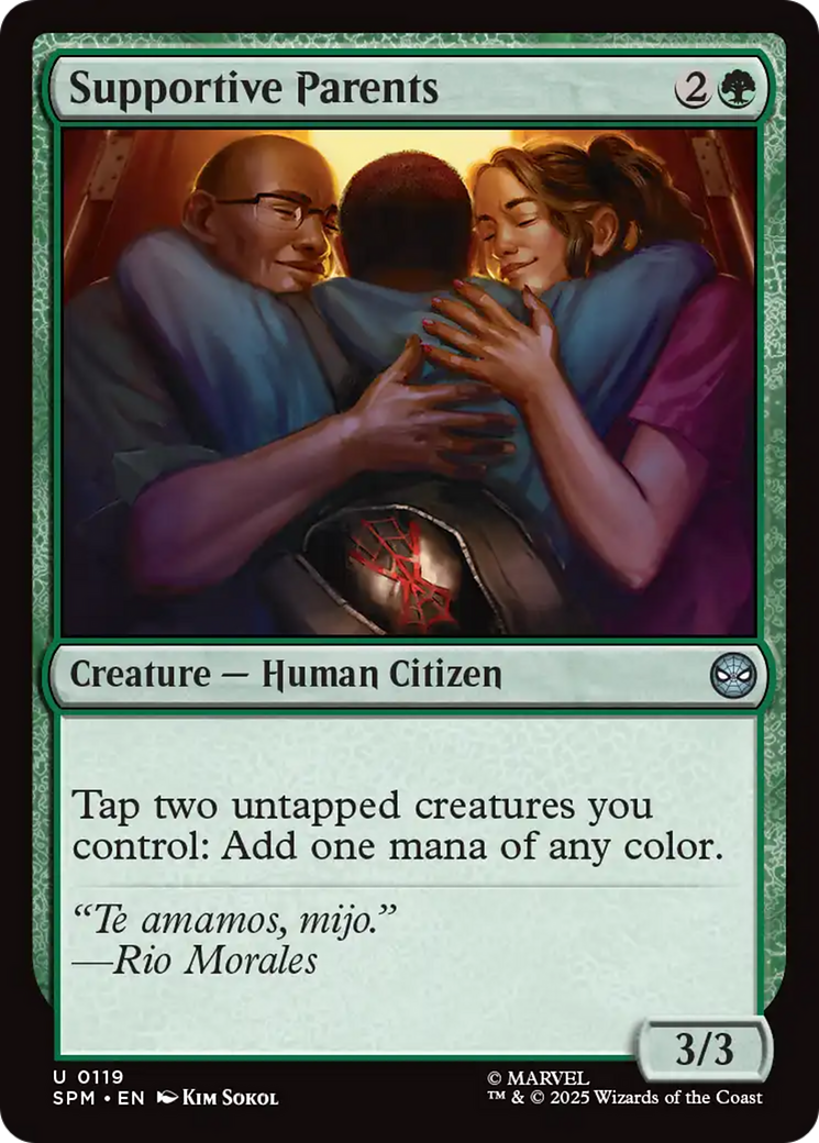 Supportive Parents - Uncommon Creature — Human Citizen card from Marvel's Spider-Man