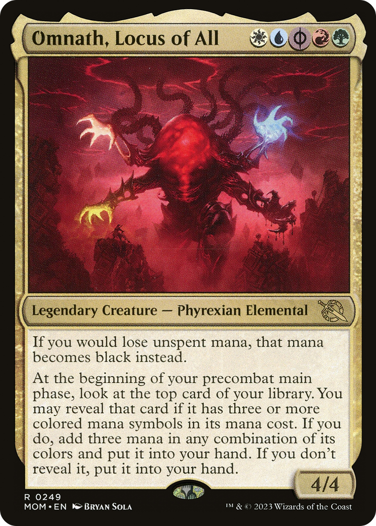 Omnath, Locus of All - Rare Legendary Creature — Phyrexian Elemental card from March of the Machine