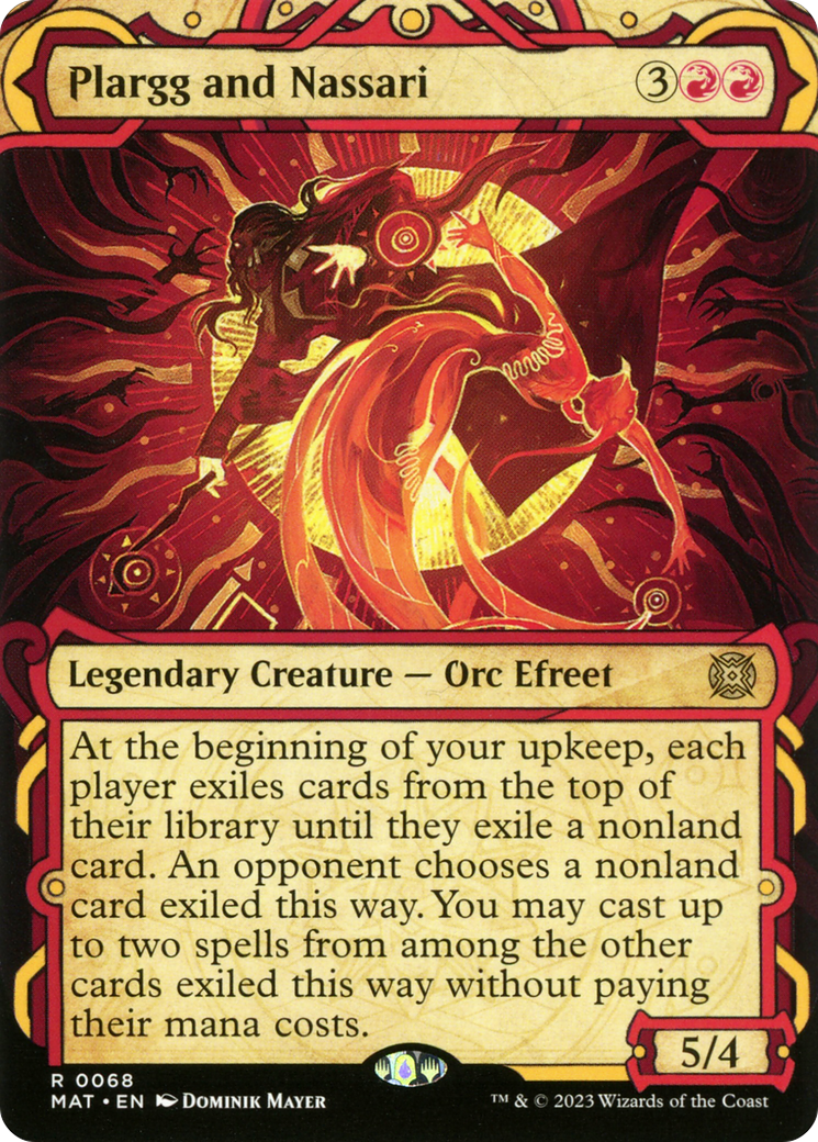 Plargg and Nassari - Rare Legendary Creature — Orc Efreet card from March of the Machine: The Aftermath