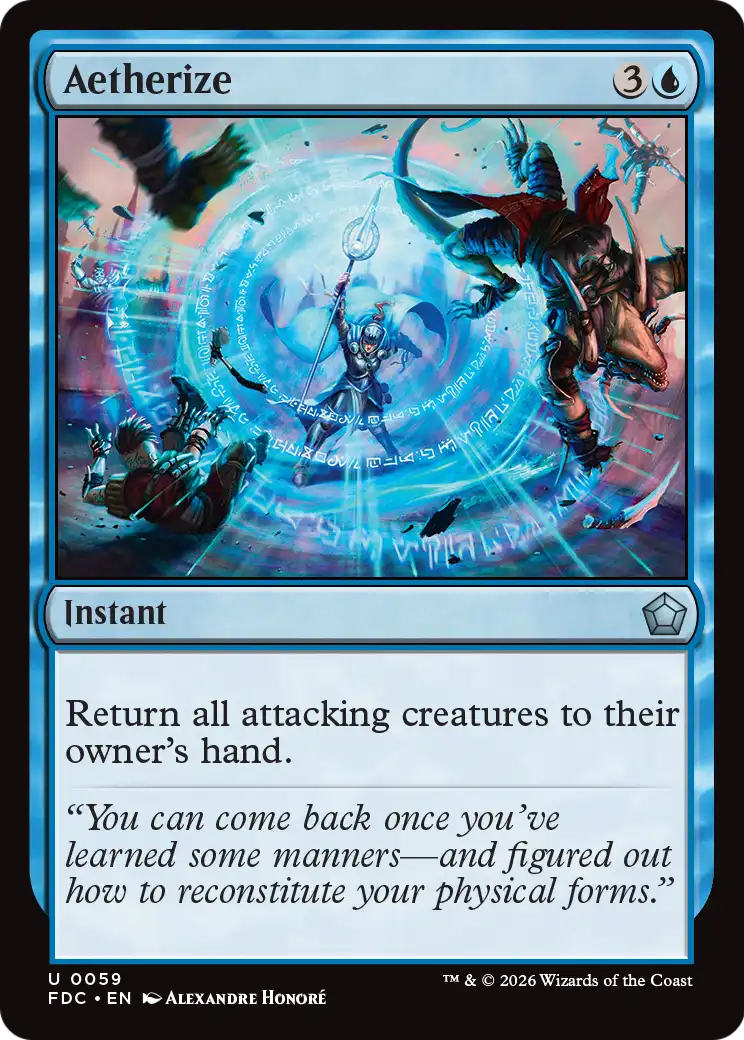 Aetherize - Uncommon Instant card from Foundations Commander