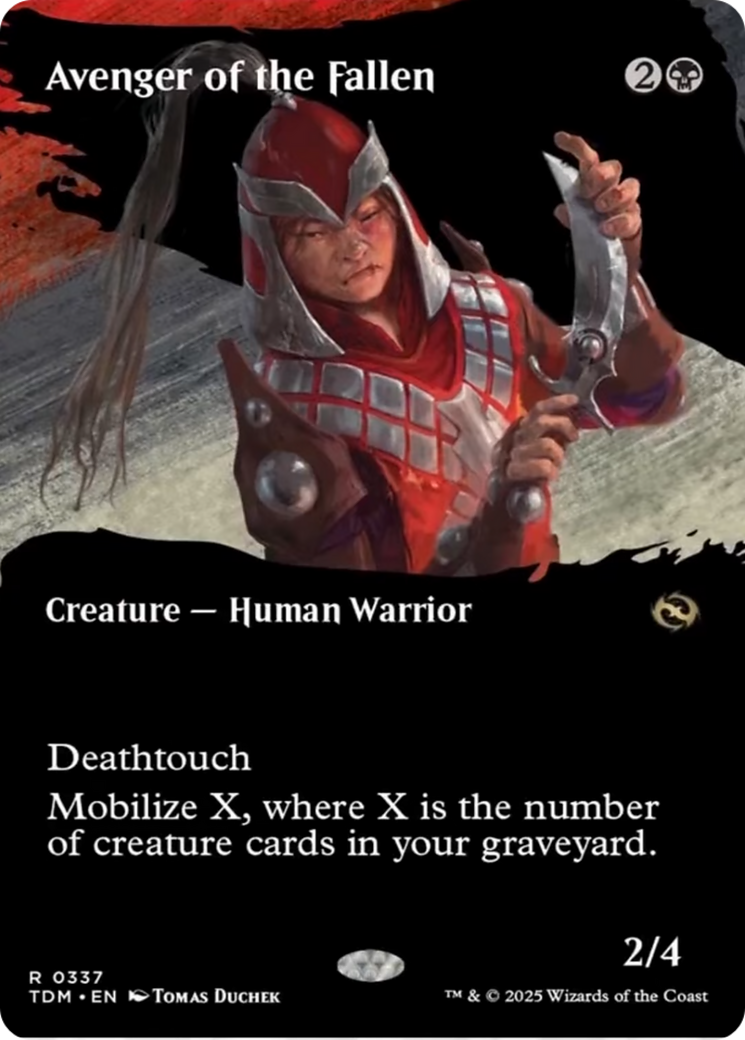 Avenger of the Fallen - Rare Creature — Human Warrior card from Tarkir: Dragonstorm