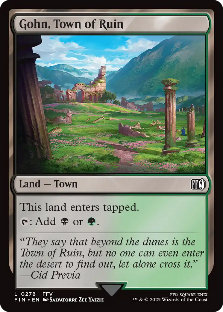 Gohn, Town of Ruin - Common Land — Town card from Final Fantasy