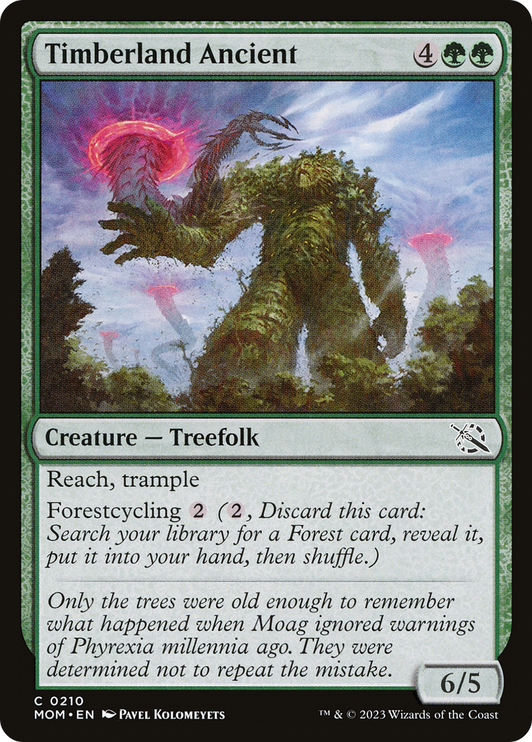 Timberland Ancient - Common Creature — Treefolk card from March of the Machine