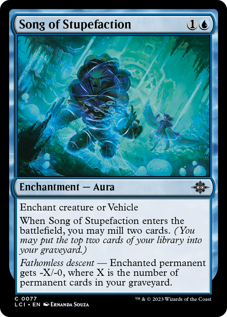 Song of Stupefaction - Common Enchantment — Aura card from The Lost Caverns of Ixalan