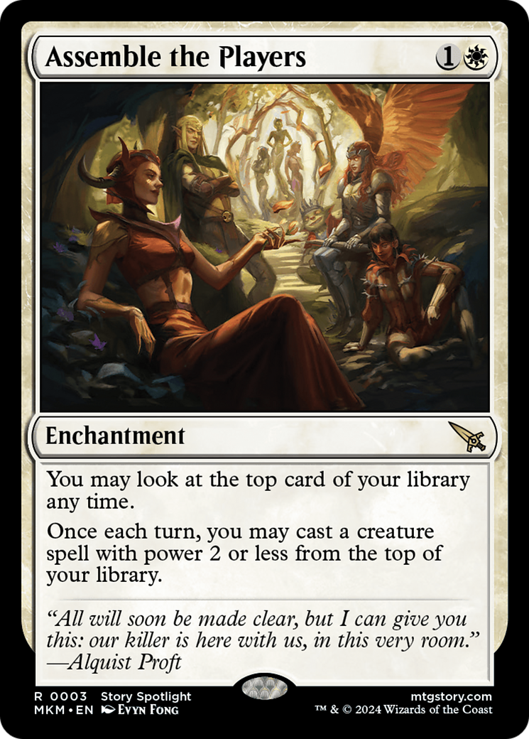 Assemble the Players - Rare Enchantment card from Murders at Karlov Manor