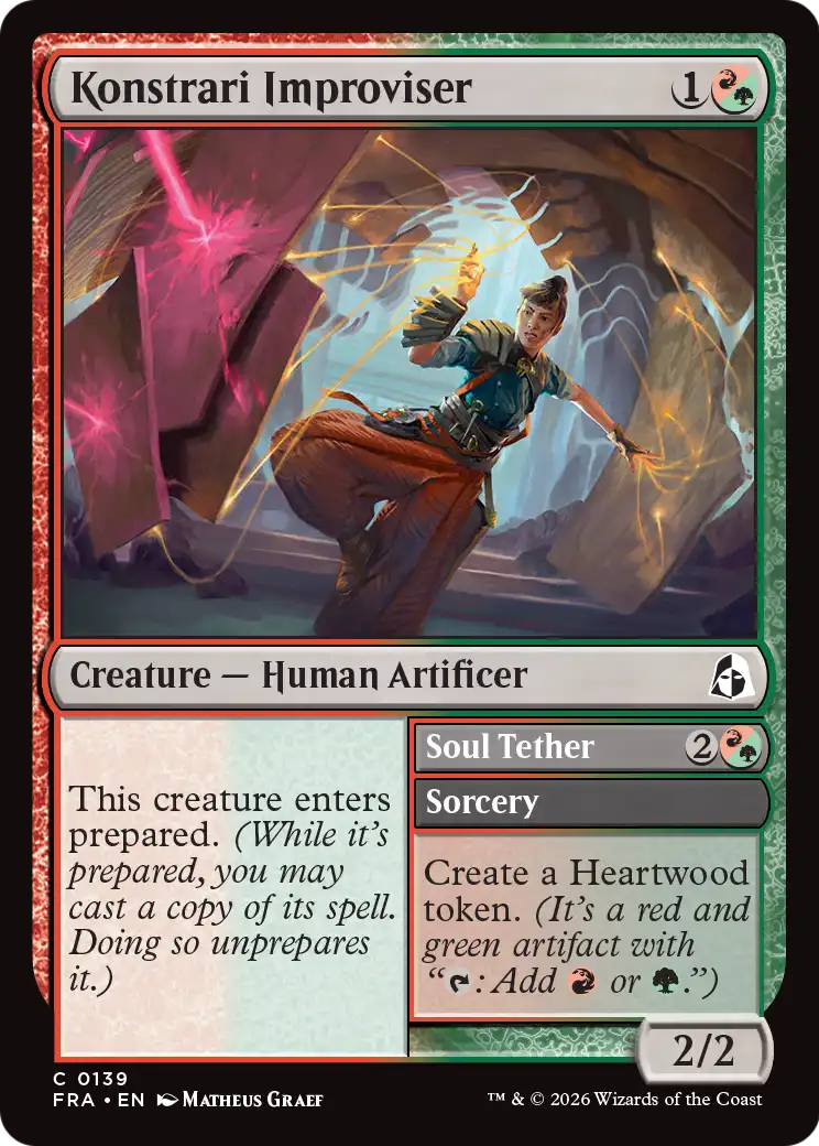 Konstrari Improviser // Soul Tether - Common Sorcery card from Reality Fracture